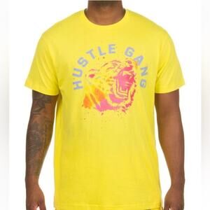 Hustle Gang Men’s Short-Sleeve Appliqué Tee T-shirt M-168 Sz M